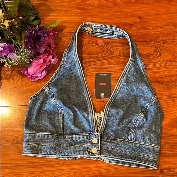 Levi's Tops - Levi's Blue Denim Halter Tank Top